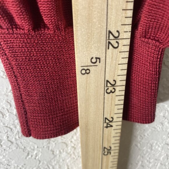 Jhane‎ Barnes 100% Silk Burgundy Long Sleeve Sweater Mens L Pullover Holiday - Picture 8 of 9